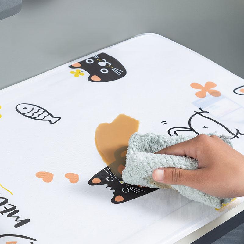 Пылезащитный чехол для микроволновой печи с карманом, многоразовый чехол для микроволновой печи с мультяшным дизайном для защиты от пыли и испарений на кухне и дома