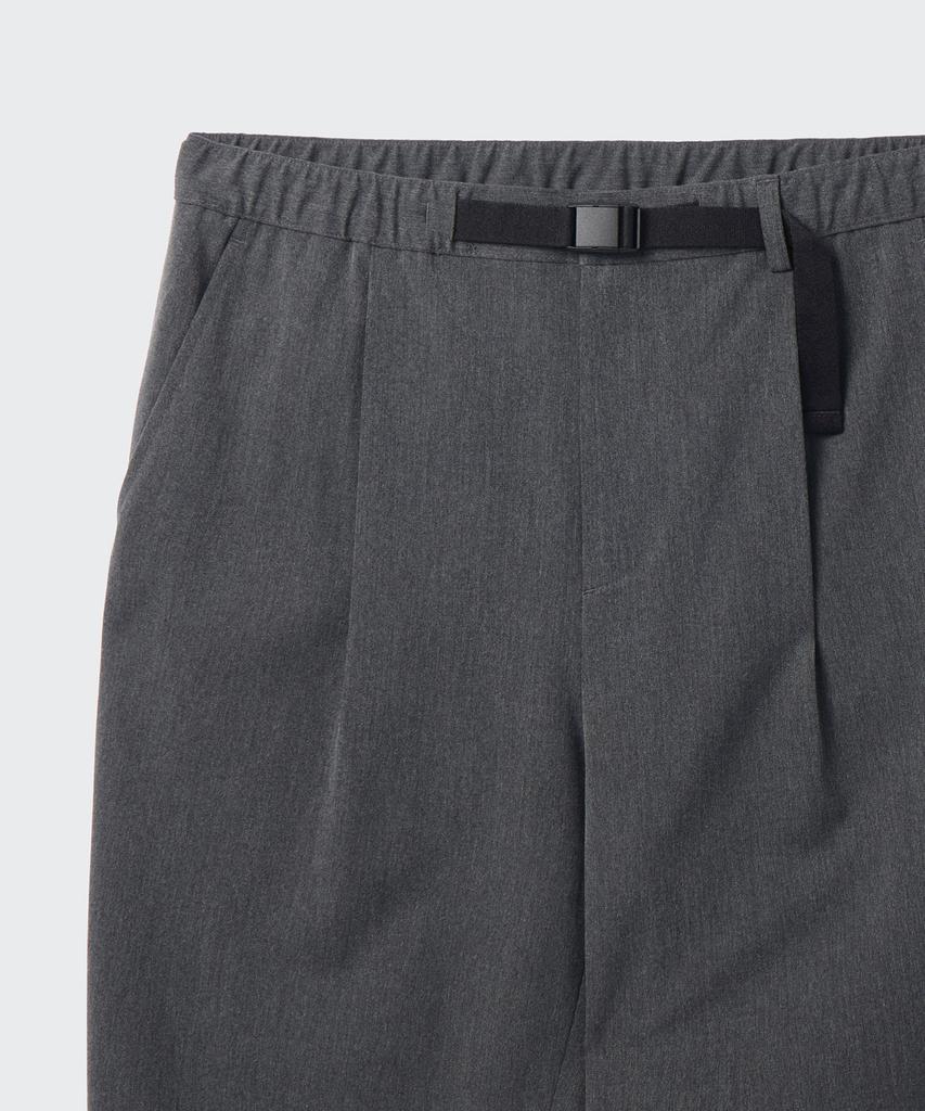MUSINSA STANDARD Wide Webbing Belted Slacks [Medium Gray]