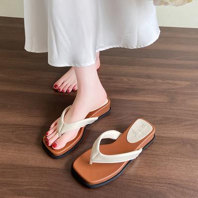 CRLAYDK Женские повседневные шлепанцы на танкетке, кожаные, для ходьбы, нескользящие, летние пляжные тапочки, комнатные, уличные, дорожные слайды для женщин