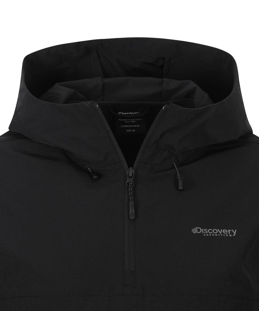 Женский легкий тренировочный анорак Discovery Expedition с капюшоном и технологией Freshvent (черный)