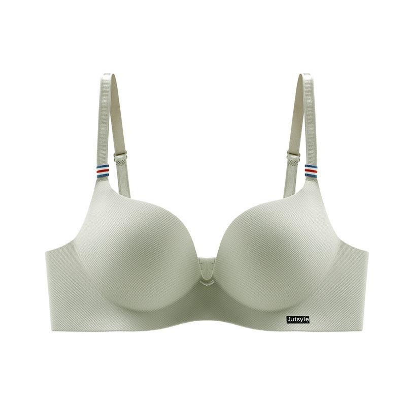 Новое женское нижнее белье из ледяного шелка, цельный бюстгальтер со сборками из нержавеющего кольца без маркировки