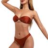 Бикини Сексуальный женский цельный купальник с разрезом Женское бикини
