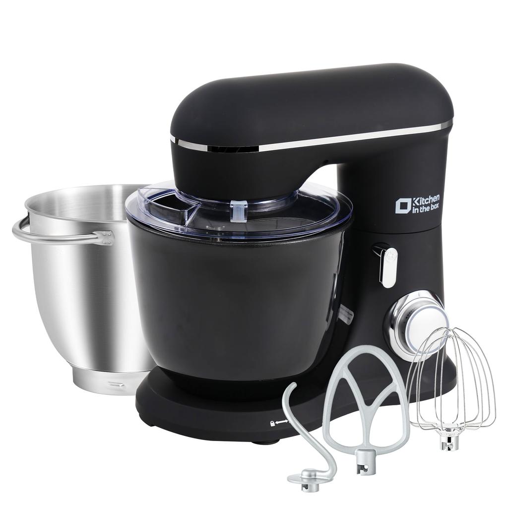 Kitchen In the Box Stand Mixer Double Bowl Large Capacity Tabletop Mixer 10 Speed Adjustments with 3 Types of Attachments for Home and Commercial Use
