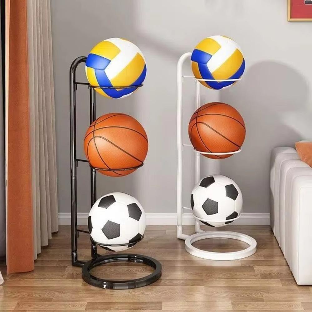 Space Saving Ball Storage Holder Durable Basketball Holder New Basket Placed Rack