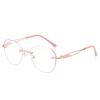 "Diamond-Cut Edge Anti-Blue Light Frameless Reading Glasses for Women - Glitter Powder Style"