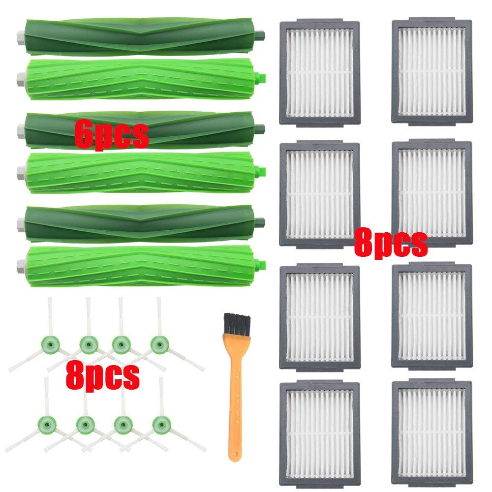 Набор сменных аксессуаров для пылесоса iRobot Roomba i7 E5 E6 I, основная щетка, фильтр, боковая щетка