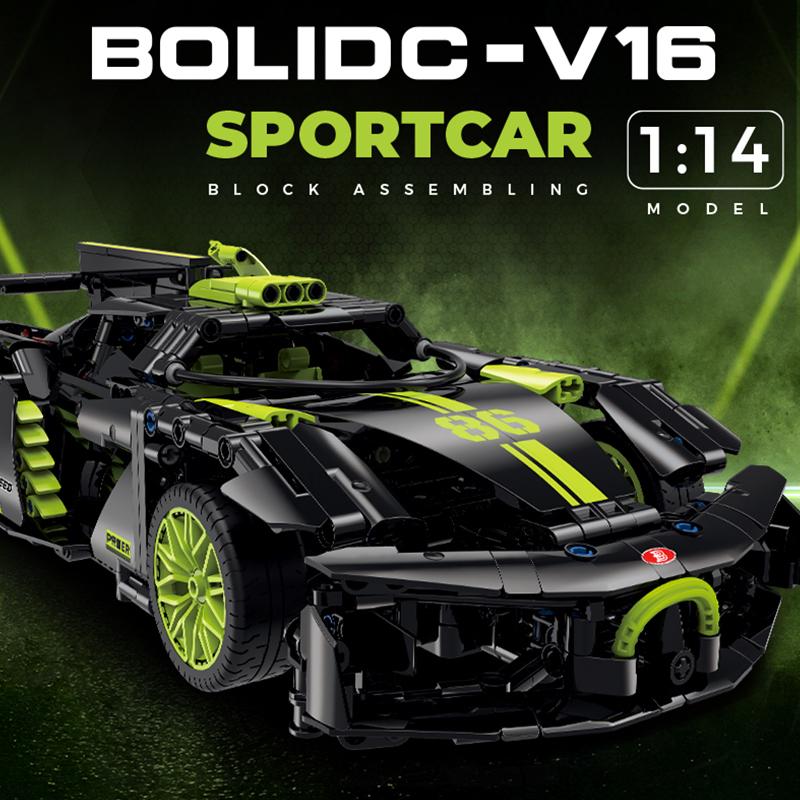 Технический чемпион Bugatied Speed Sports Гоночный автомобиль Строительный блок Украшение Модель Взрослые Кирпичи Игрушки для Детей Подарок