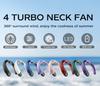 Bladeless Quad-Core Neck Fan: Portable, USB Rechargeable, High Wind Power for Outdoor Sports