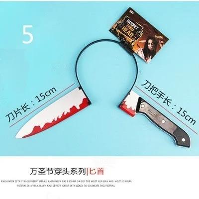 Cat/Dog/Pet Halloween New Funny Horror Toy Makeup Ball Performance Props Axes Saw Nail Knife Headwear Blood Scene Party Beloved
