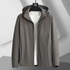 Men's Plus Size Nylon Spandex Jacket with Detachable Hood