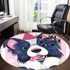 1PC Dogs Pet Office Round Area Rug,  Mat Suitable ForOffice, Under Office Chairs Bedroom Living Room Home Decor, Room Deco