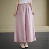 Vintage Double Layer Casual Pants Women Summer Solid Color Loose Wide-leg Pants