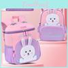 Rabbit Letter Star Childrens Backpack Bucket Bag Large Capacity Design Zipper