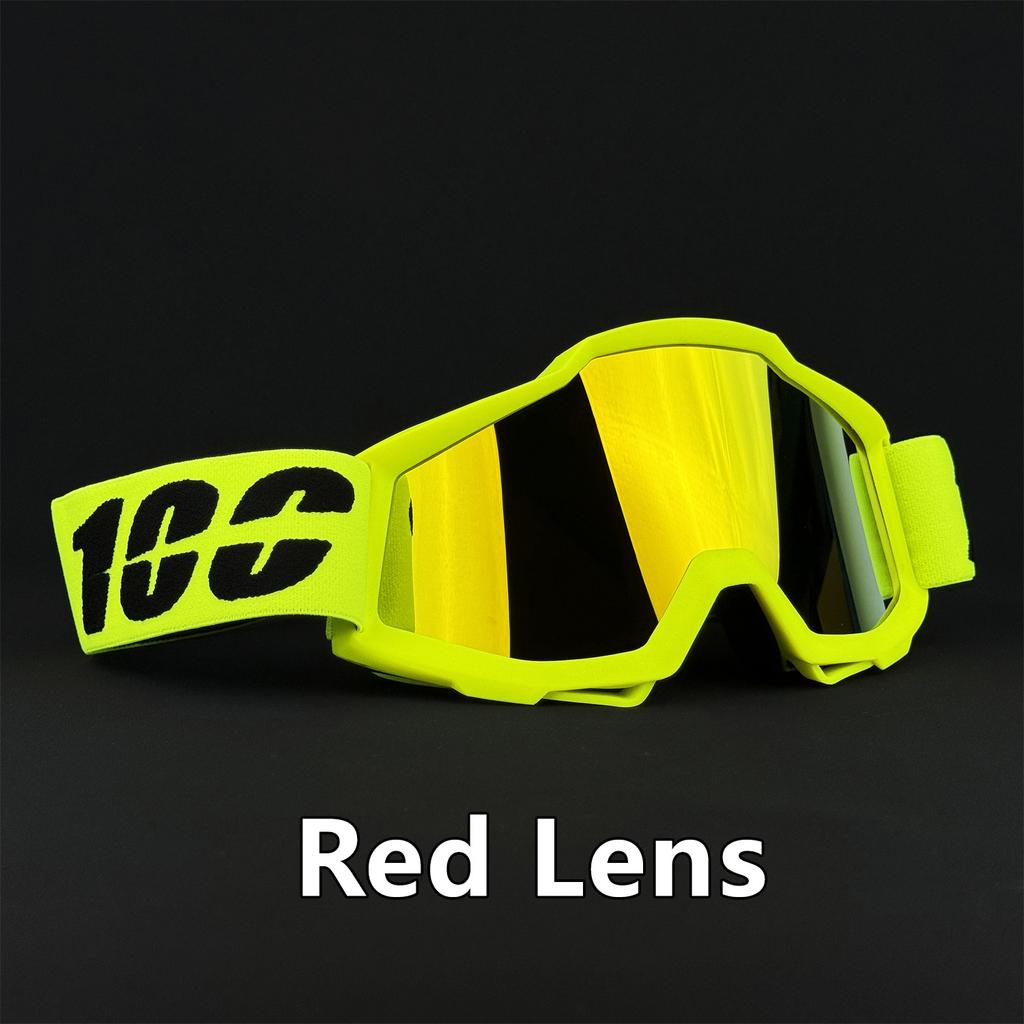 100 Motorcycle Glasses Motocross Safety HD Lenses Goggles Dirt Bike ATV Ski MTB Goggles MOTO Outdoor Cycling Sunglasses