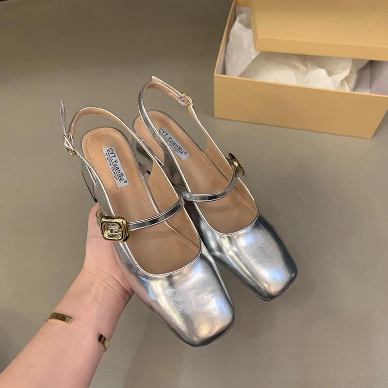 Весенние женские сандалии-гладиаторы, элегантные туфли с квадратным носком, женские повседневные босоножки в уличном стиле