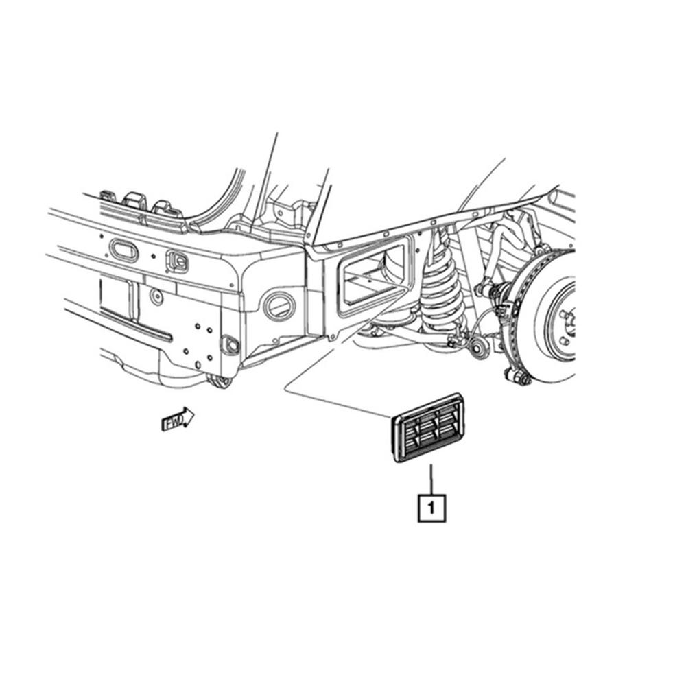 1pc New Exhauster Bodyside Aperture Bezel Panel Replacement 5058636AD 05058636AB