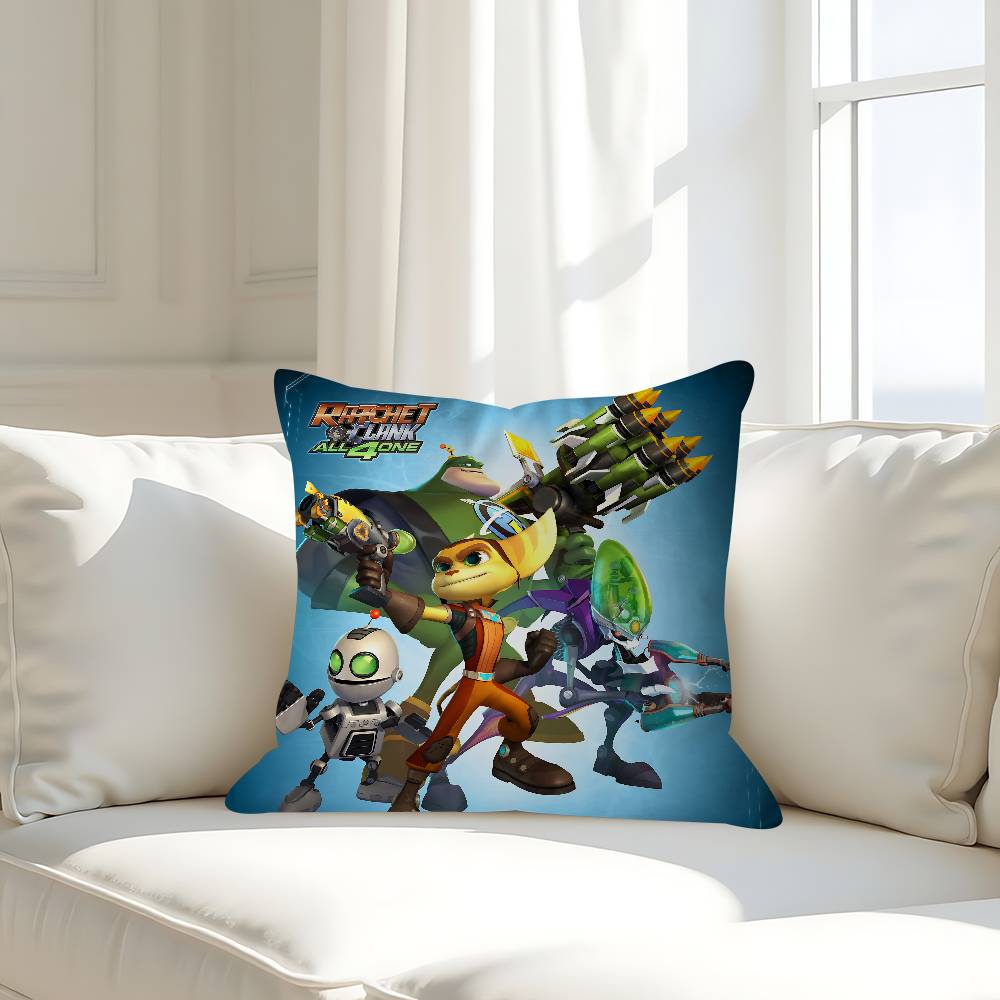 Игровой Подушка-Чехол Ratchet And C-Clank Съемный Стирающийся Чехол для Подушки – Всесезонный Мягкий Лен