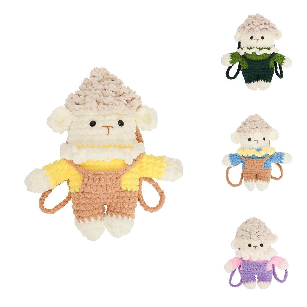 Милая сумка-игрушка из овечьей шерсти, изготовленная из тканого материала, маленького размера, для повседневного использования и в качестве подарка