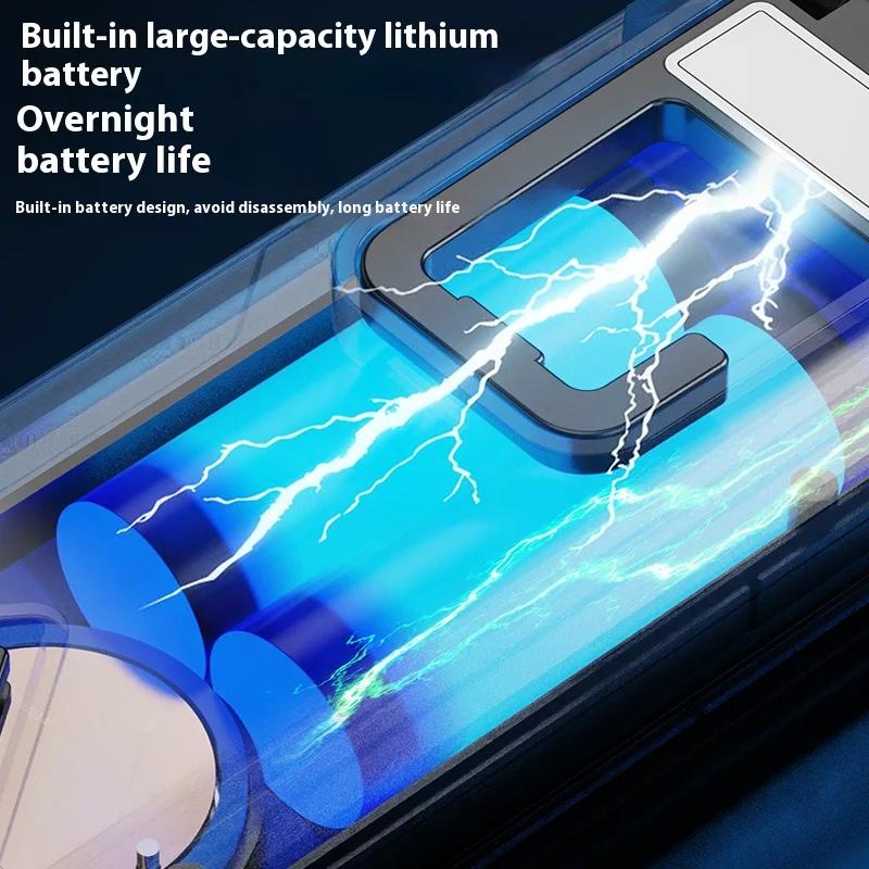 Super Bright Led Flashlight Rechargeable Built In 4000mAh Torch with Magnet Hook Outdoor Campin Fishing Survival Alarm Light