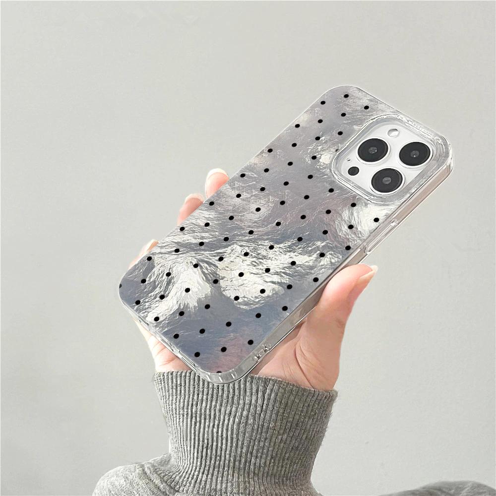 Чехол в корейском стиле с волнами и ангельскими крыльями для iPhone 17 Air 12 11 16 16e 17e 15 Plus 14 13 Pro Max, противоударный, модный