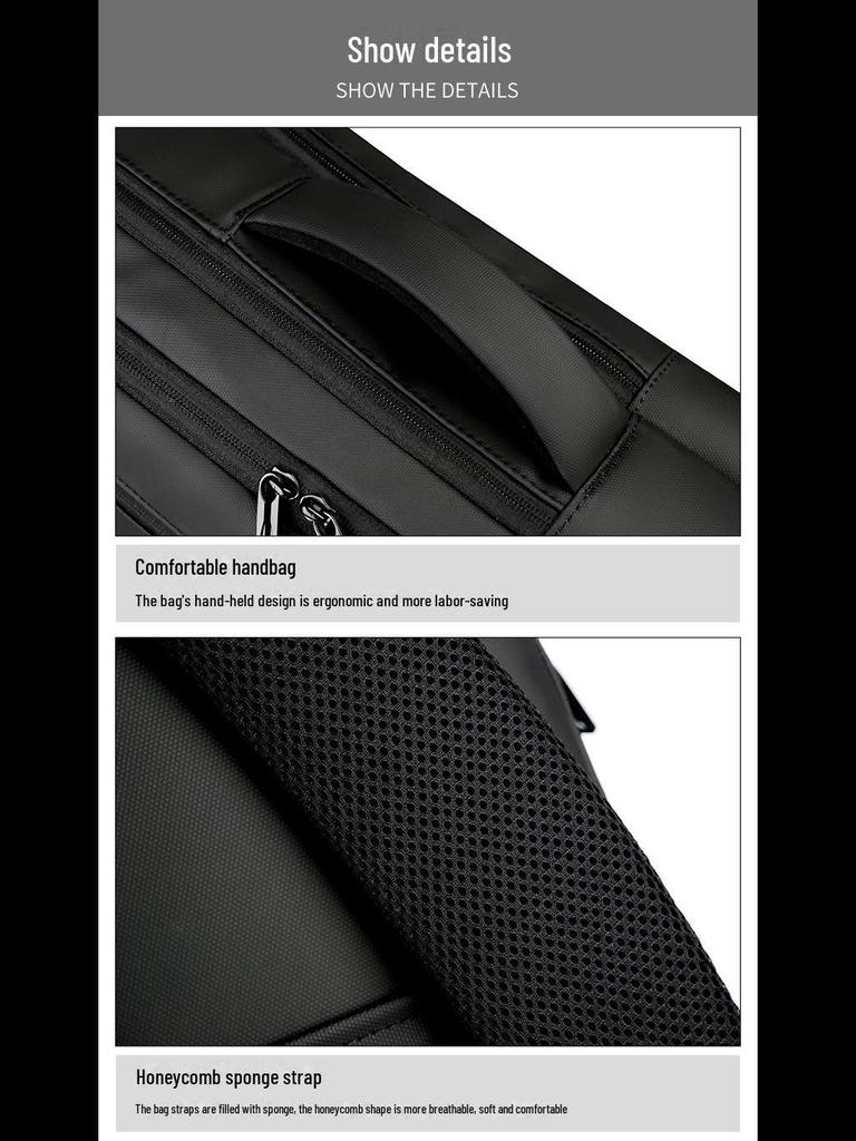 Мужской модный водонепроницаемый рюкзак для путешествий класса люкс: Вместительная, многофункциональная сумка через плечо для школы и ноутбука.