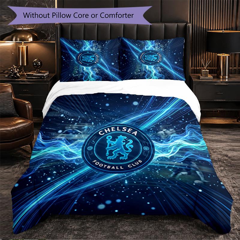 Набор постельного белья Chelsea FC, 3 предмета, мягкая микрофибра, пододеяльник с наволочками для спальни
