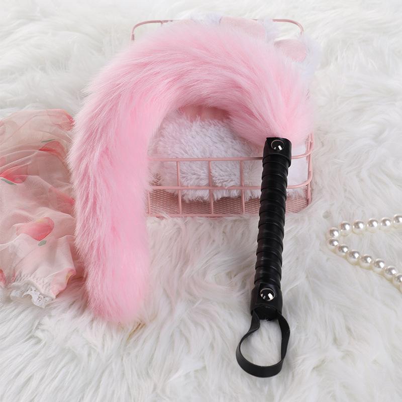 Плюшевый лисьи хвост кнут Обучающий кнут Sm Эротический шлепок Наказание Пытка Товары для взрослых Альтернативная прелюдия Секс-игрушки Эротический кнут