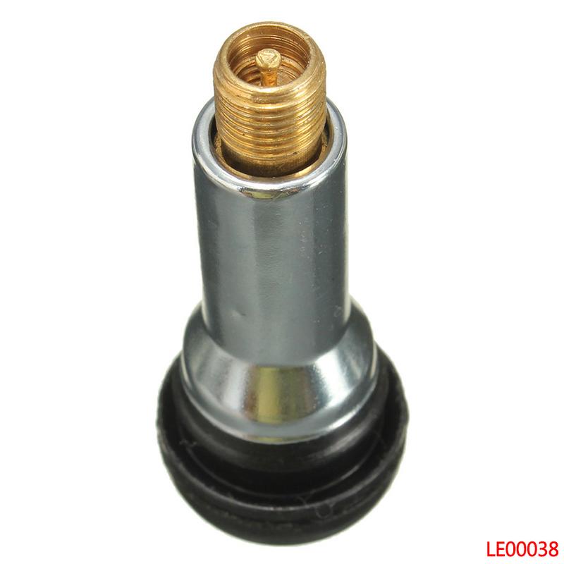 5PCs Tyre Valves Fits Standard 11mm Rim Hole Car Chrome Alloy Copper Tubeless TR414 Rubber Wheel Tyre Valve Dust Cap TPMS