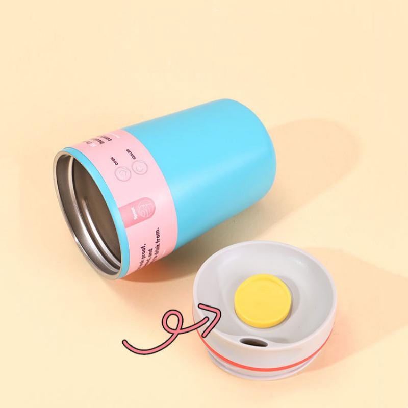 12/20oz Stainless Steel Vacuum Cup Coffee Cup Simple Fashion Men's & Women's Coffee Cup Outdoor Sports Portable Cup Couples Mugs