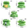 Resin Crafts Big Mouth Frogs Statue Cartoon Mini Frogs Ornament  Home Decor