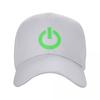 Power Button (green) Baseball Cap Hat Luxury Brand |-F-| Visor Cosplay For Man Women's