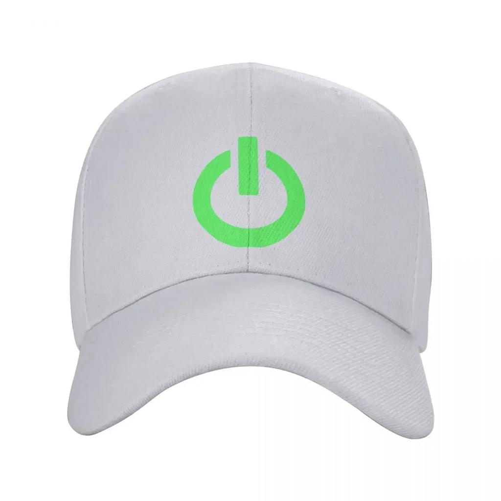 Power Button (green) Baseball Cap Hat Luxury Brand |-F-| Visor Cosplay For Man Women's