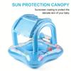 Baby Pool Float with Sun Protection Canopy Blow Up Swimming Pool Toys for Toddlers Baby Pool Float Toddler Pool Float for Baby