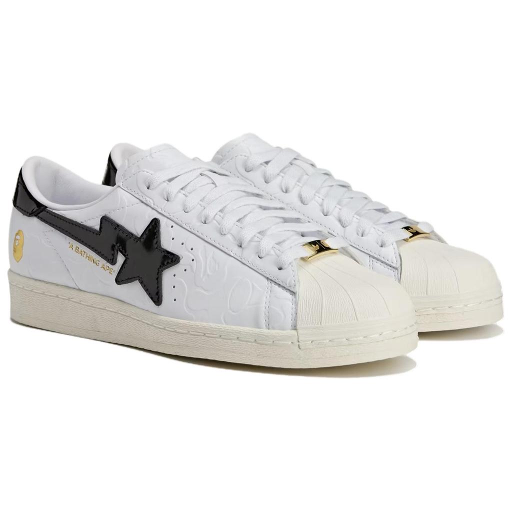 Superstar Bape x Superstar Adidas Originals Винтаж 'Белый Черный' JR2701
