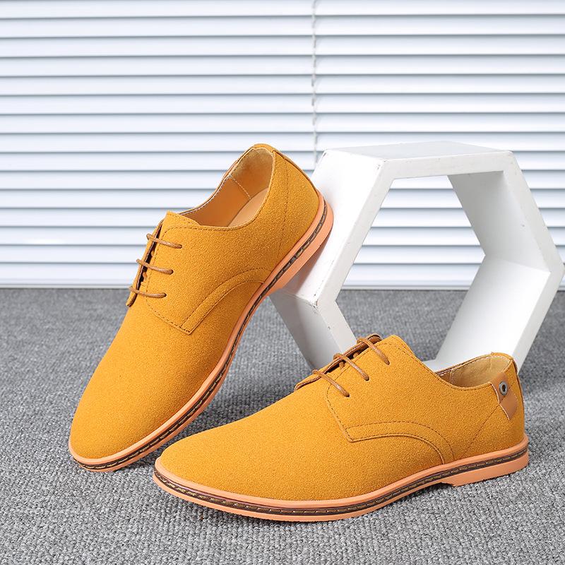Fashion Spring Suede Leather Men Shoes Oxford Casual Shoes Classic Sneakers Comfortable Footwear Dress Shoes Large Size Flats685