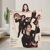 Kpop Ateez Группа Мягкое Теплое Одеяло Пикник Плюшевый Плед Уличный Тренд Уличное Фланелевое Покрывало Покрывало для Дивана-Кровати