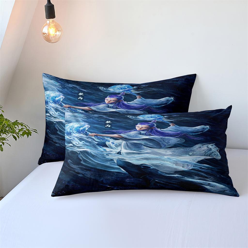3D Printed High-end Aobing Trendy Element Down Comforter Bedding Set, Children's Adult Bedding Set, Zipper Pillowcase Bed Set