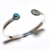 Ювелирный браслет-манжета Santa Rosa с бирюзовым драгоценным камнем 925 пробы и посеребренным покрытием
