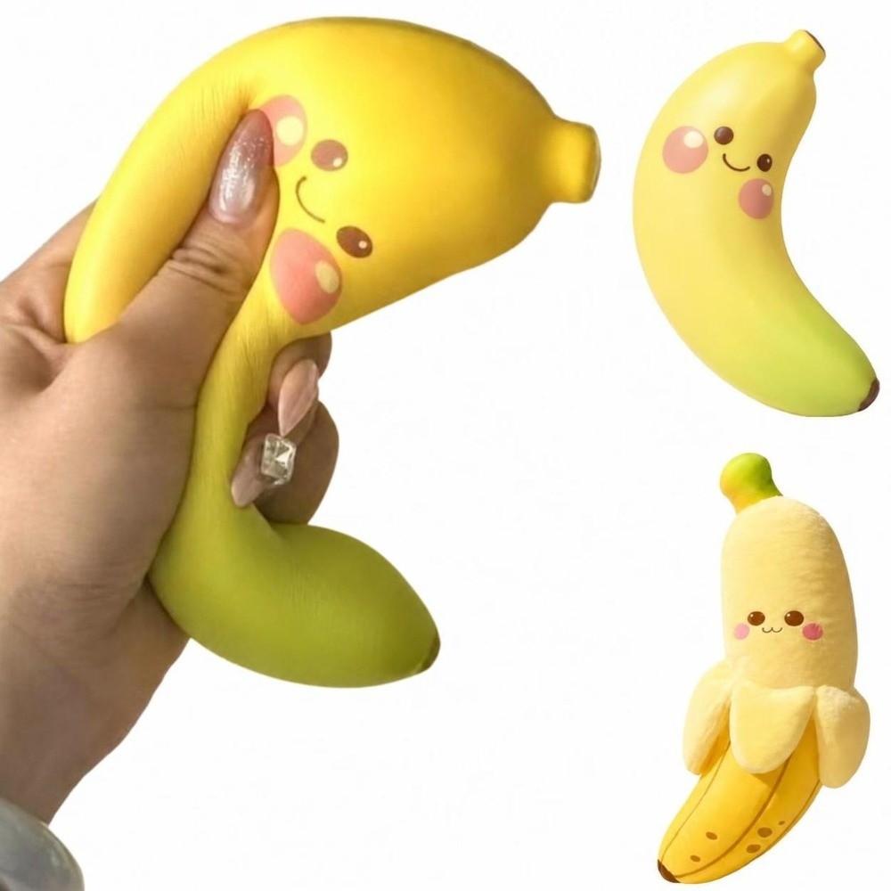 Soft Banana Squeeze Toys PU Banana Squishy Toy Kids Toy Fruits Pinch Toy Children's Gifts