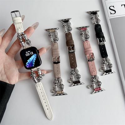 Тонкий кожаный ремешок для Apple Watch Band 44 мм, 40 мм, 41 мм, 49 мм, 42, 45 мм, женский браслет на запястье iWatch серии 9, 8, 7, 6, 5, 4, 3 SE Ultra 2