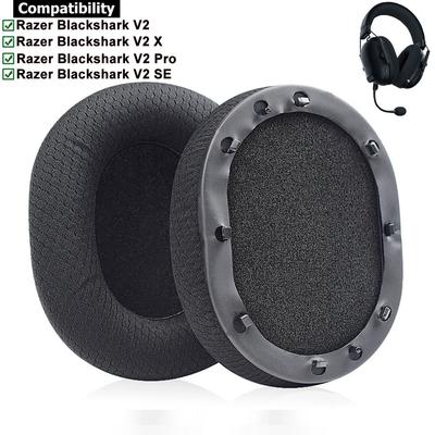 Амбушюры из сетчатой ткани с эффектом памяти для игровой гарнитуры Razer BlackShark V2 Pro V2X V2SE, сменные амбушюры, амбушюры, чехлы для ушей