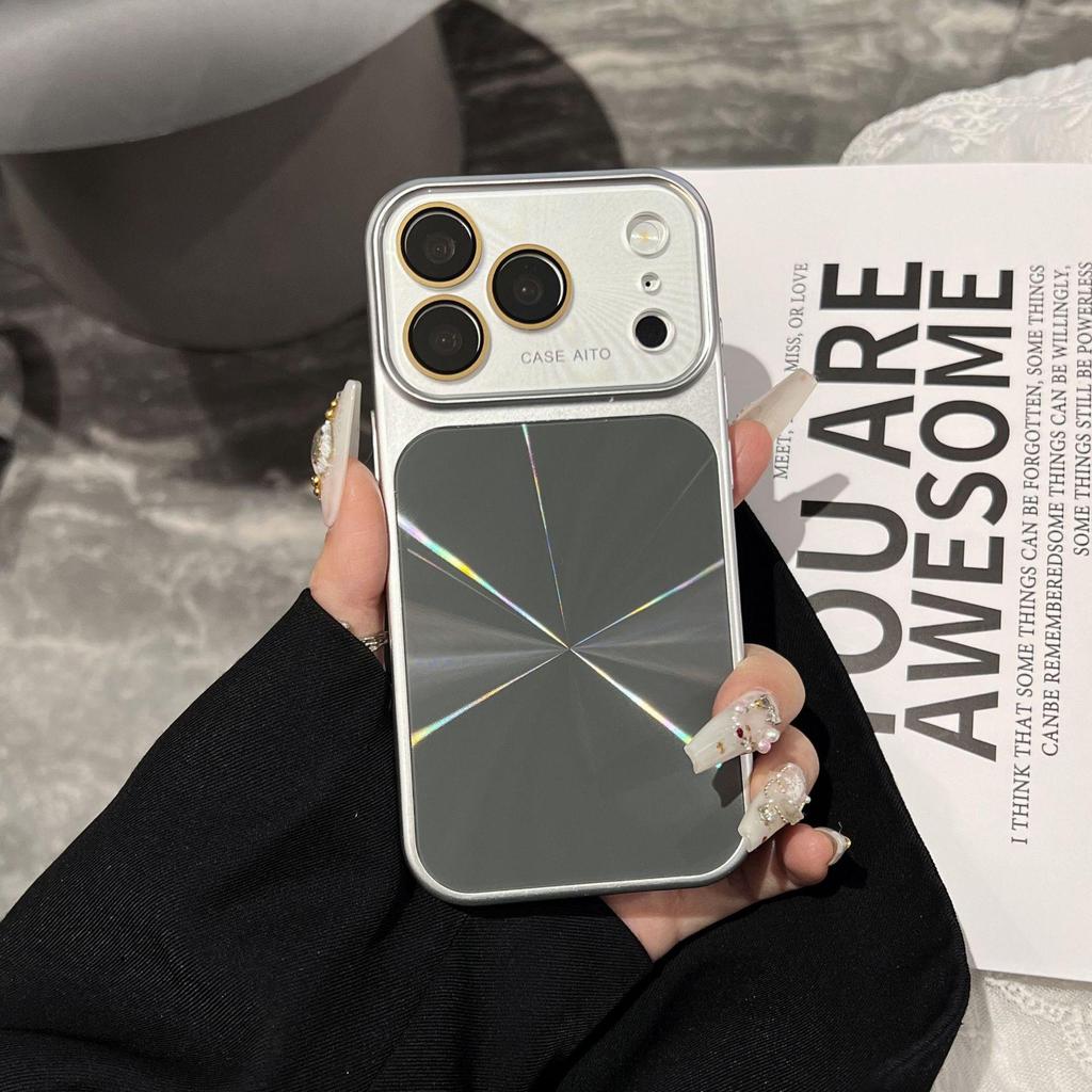 Совместимый чехол Apple 17 Pro Max с узором Aurora CD для iPhone 16 с большим окном и кристаллическим объективом, 15 Защитная крышка