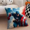 CCaptain America Cushion Cover Linen Pillow Case Soft Breathable Protective Couch Room Decoration
