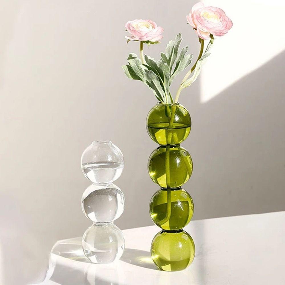 Modern Glass Vase Simple Spherical Flower Vase Table Decoration Hydroponic Flower Pot Living Room