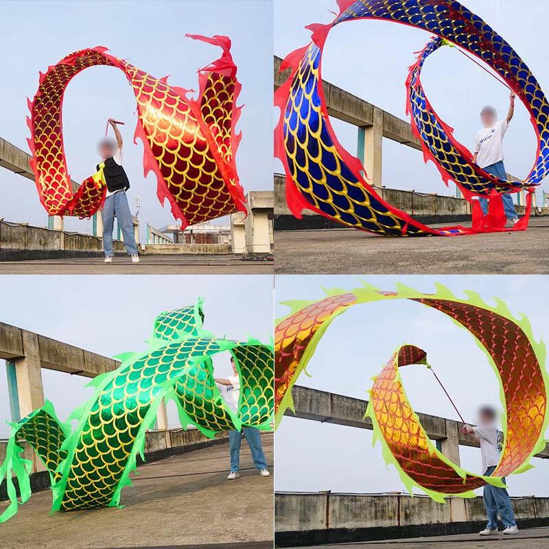 Jianwupo Double-Sided Hot-Stamped Dragon Dance Streamer