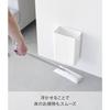 [Yamazaki] Wall Trash Can 7L, Gypsum Board Compatible, White, W22x D13.2x H30cm, with Gypsum Board Pins & Wood Screws, Tower 1630