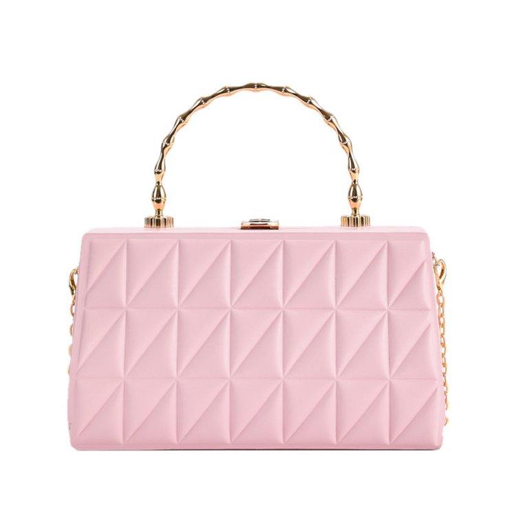 Luxury Hand Bags For Women Metal Handle Boxy Totes Fashion Quilted Pattern Bag Women's Branded Trending Famous Clutch Box Bag