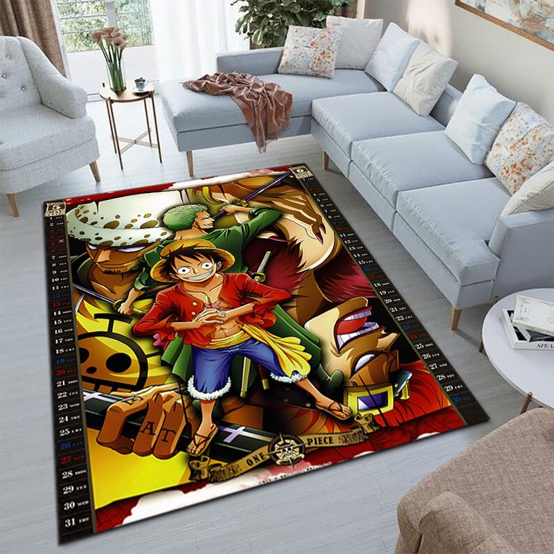 В главных ролях японский мультфильм ONE PIECE Манки Д. Ковер Luffy подходит для гостиной и спальни, коврики для прихожей, офиса, балкона, декоративный ковер V20