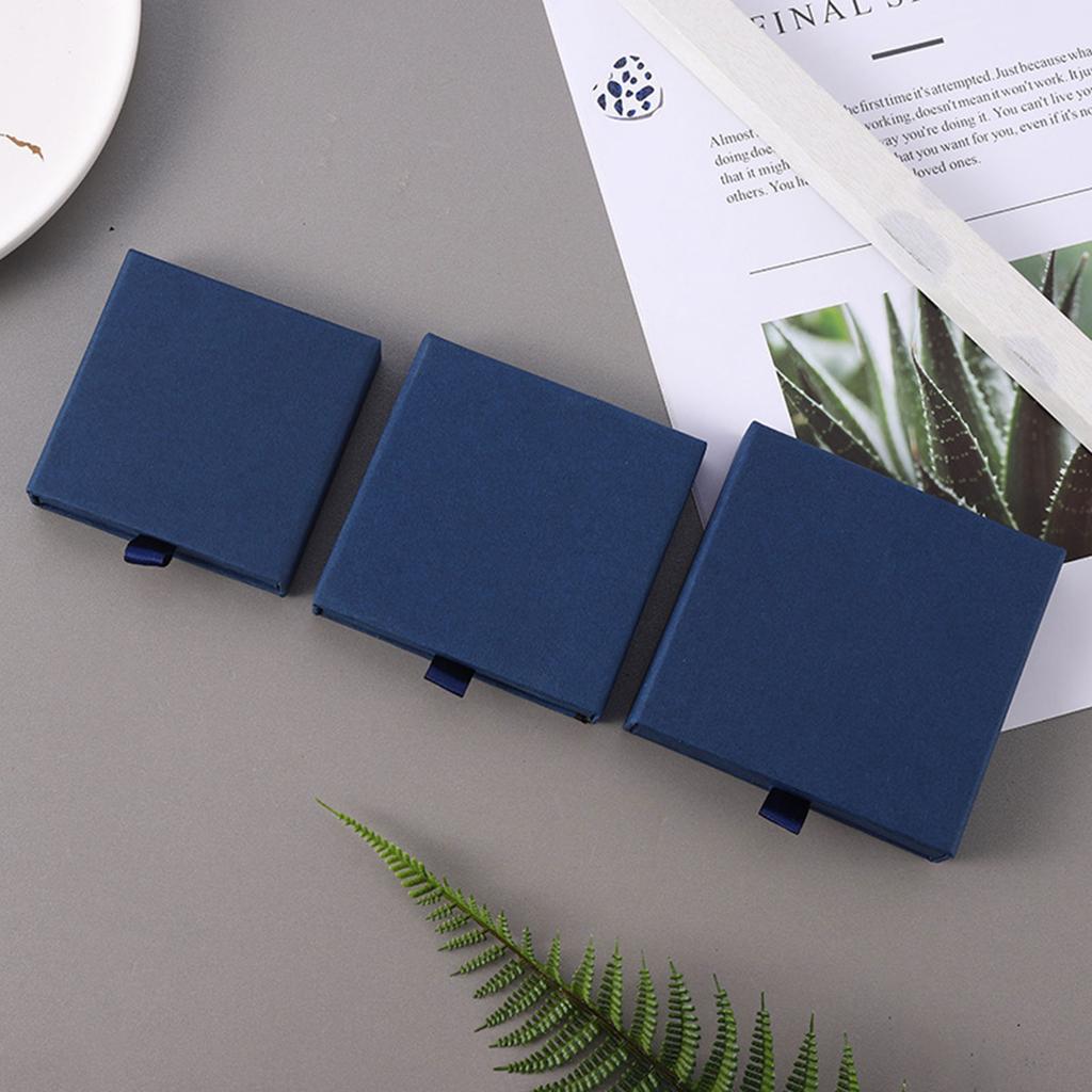 Коробка-куб для сережек, коробка для ожерелий/упаковка ювелирных изделий из крафт-бумаги для ожерелий/сережек