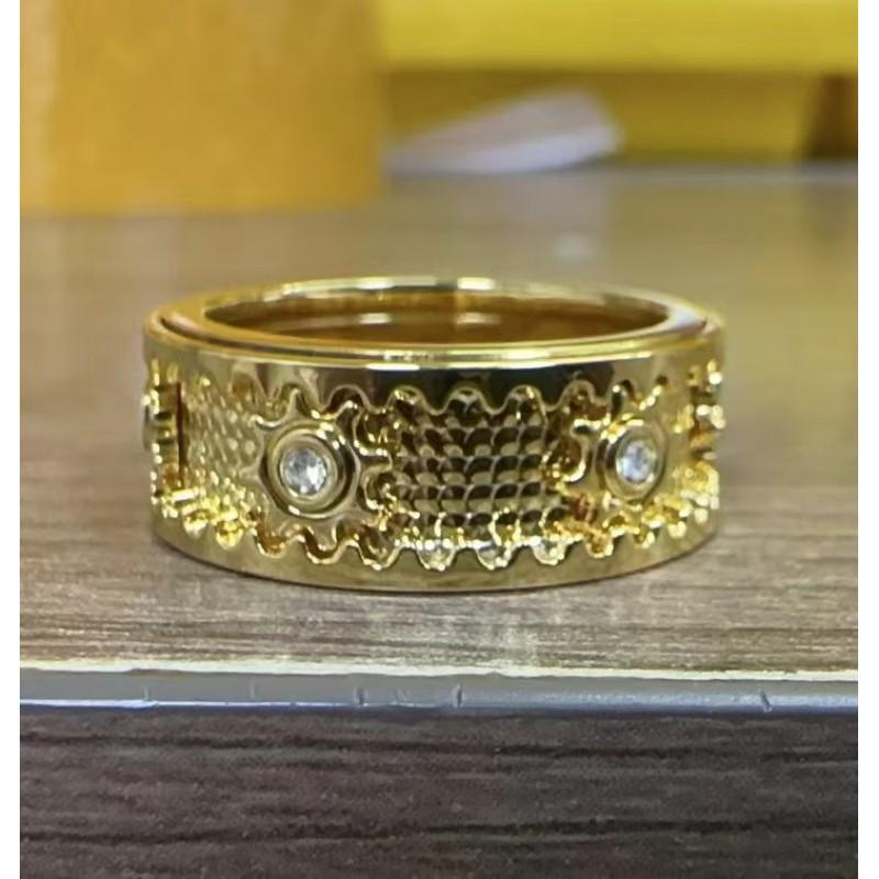 Rotating Gear Ring Men Women Trendy Punk Style Jewelry Gift